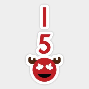 Canada 150 Emoji - Red Sticker